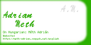 adrian meth business card